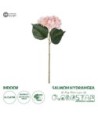 GloboStar® Artificial Garden SALMON HYDRANGEA BRANCH 21175 Τεχνητό Διακοσμητικό  Κλαδί Ορτανσίας Σαμπανιζέ  Y47cm